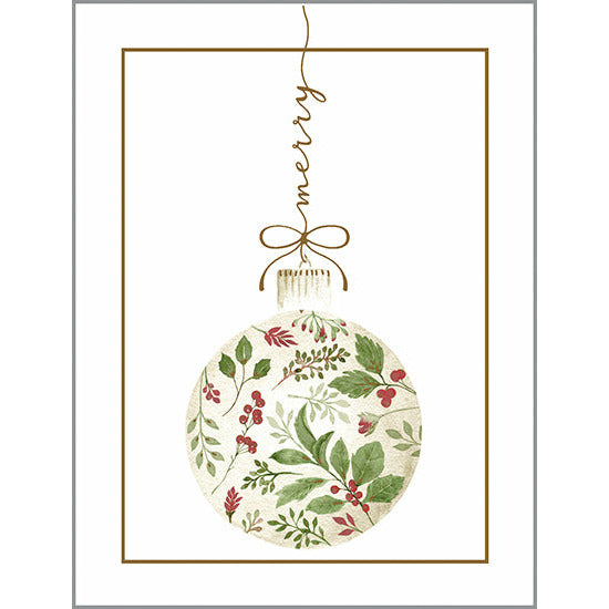 Christmas card - Merry Ornament, Gina B Designs