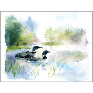 Blank Note Card  - Loons