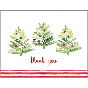 Blank Thank You Note Card - Happy Merry Trees