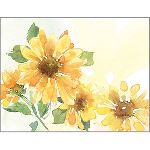 Blank Note Card  - Sunflowers