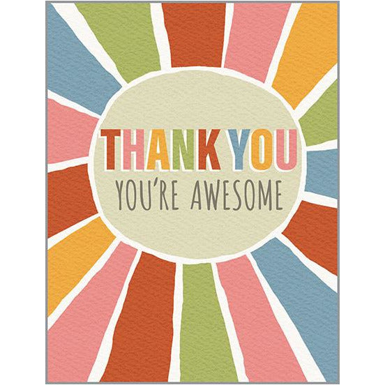 Blank Thank You Note Card  - Awesome Burst, Gina B Designs