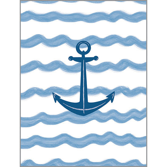 Blank Note Card  - Anchor, Gina B Designs