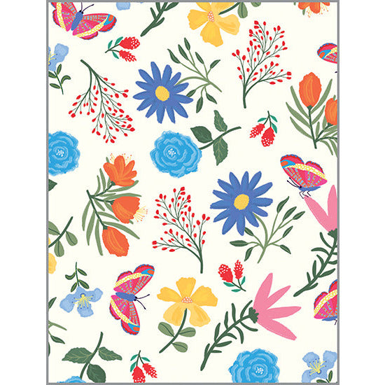 Blank Note Card  - Flower Splash, Gina B Designs
