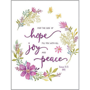 {with scripture} Blank Note Card  - Hope & Joy, Gina B Designs