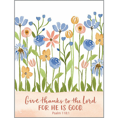 {with scripture} Blank Note Card  - Give Thanks Stems, Gina B Designs
