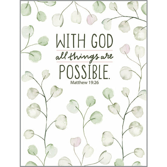{with scripture} Blank Note Card  - With God, Gina B Designs