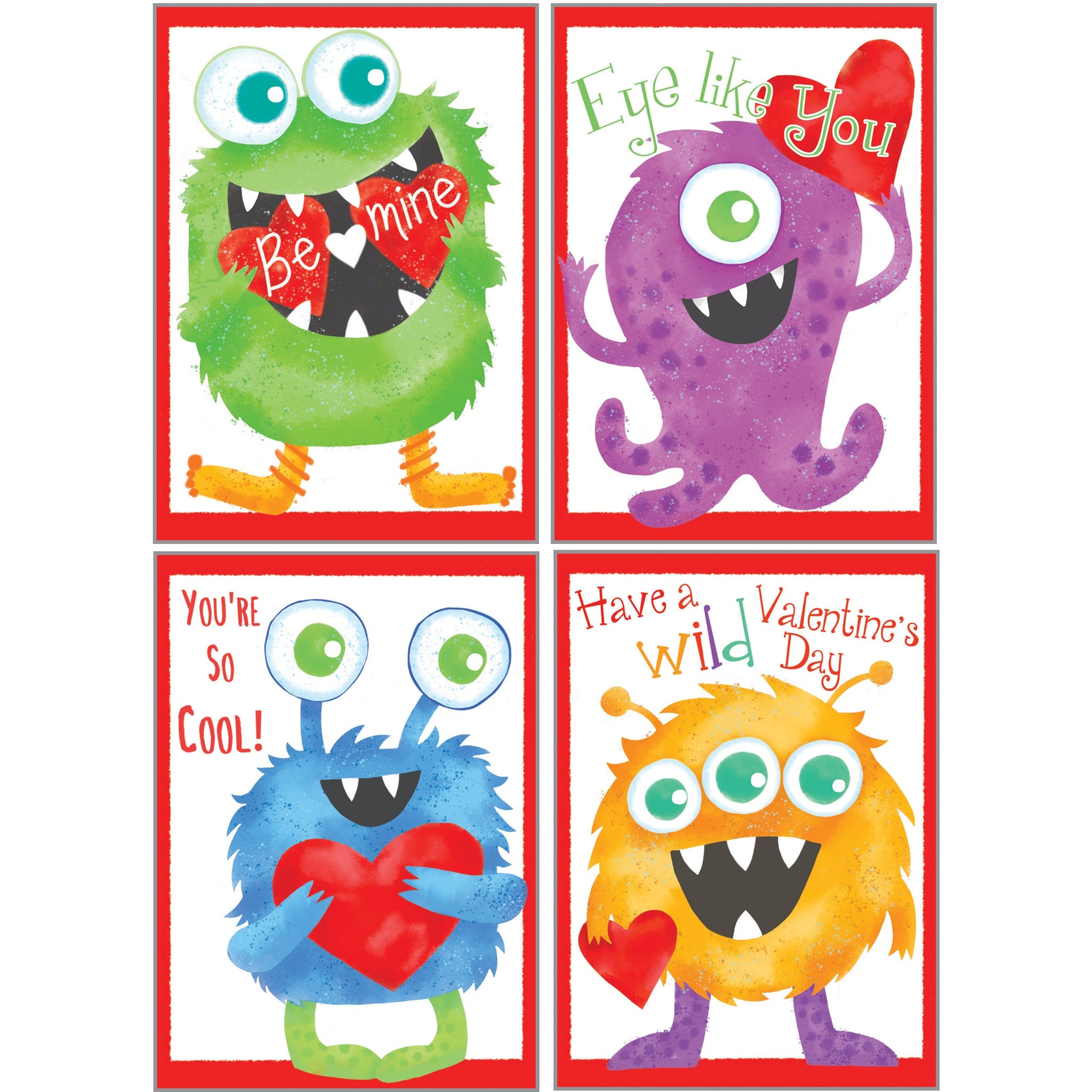 Kids Valentine Pack - Fun Monsters