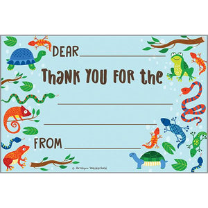 Kids Thank You Postcards - Turtles and Lizards, Gina B Designs