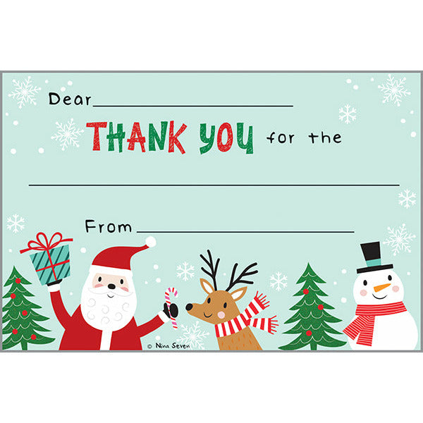 Holiday Kids Thank You Postcards - Holiday Friends – Gina B Designs holiday-kids-thank-you-postcards-holiday-friends-gina-b-designs