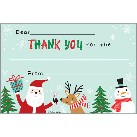 Holiday Kids Thank You Postcards - Holiday Friends, Gina B Designs
