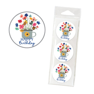 Envelope Seals - Cup of Flowers, Gina B Designs