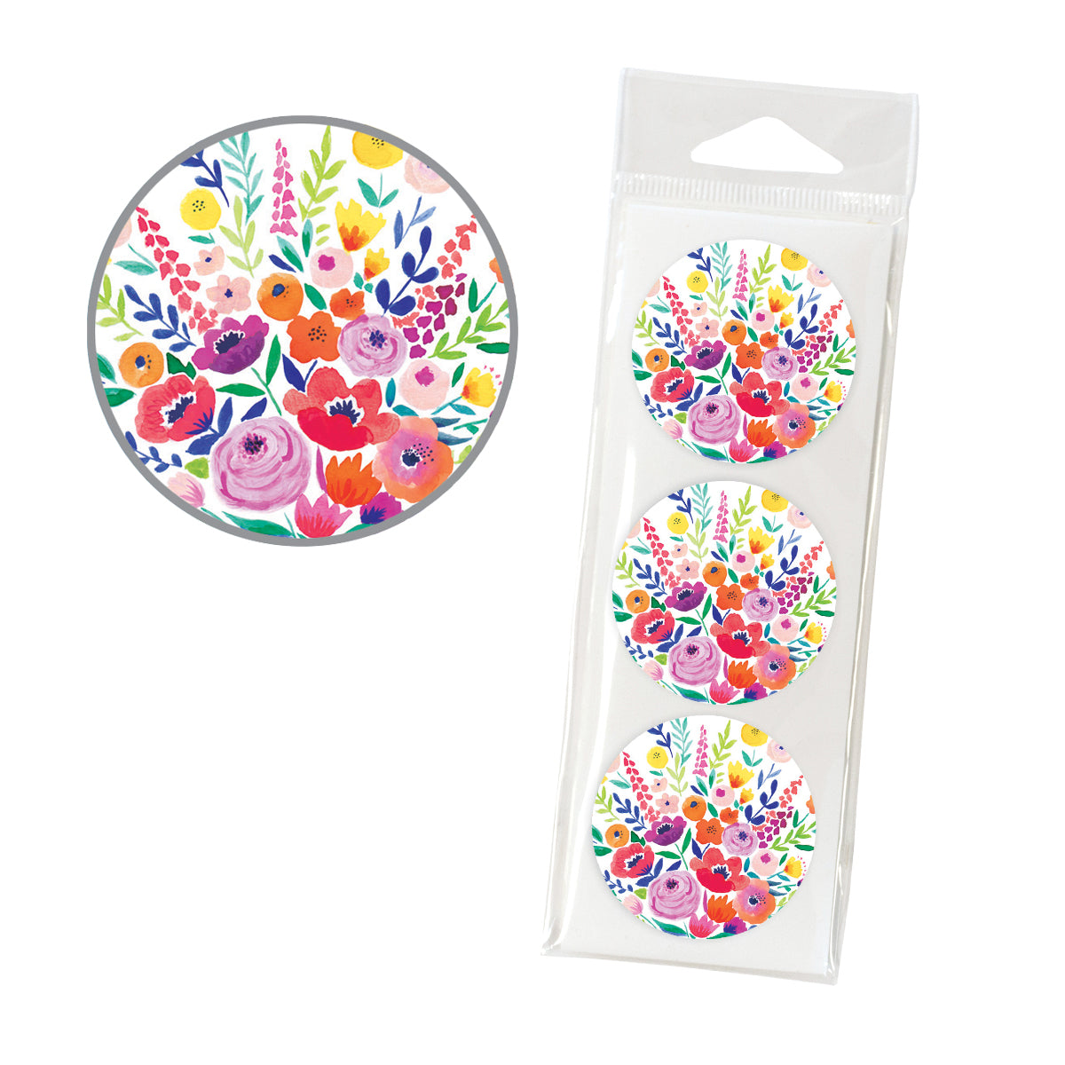 Envelope Seals - Bright Flower Bunch, Gina B Designs