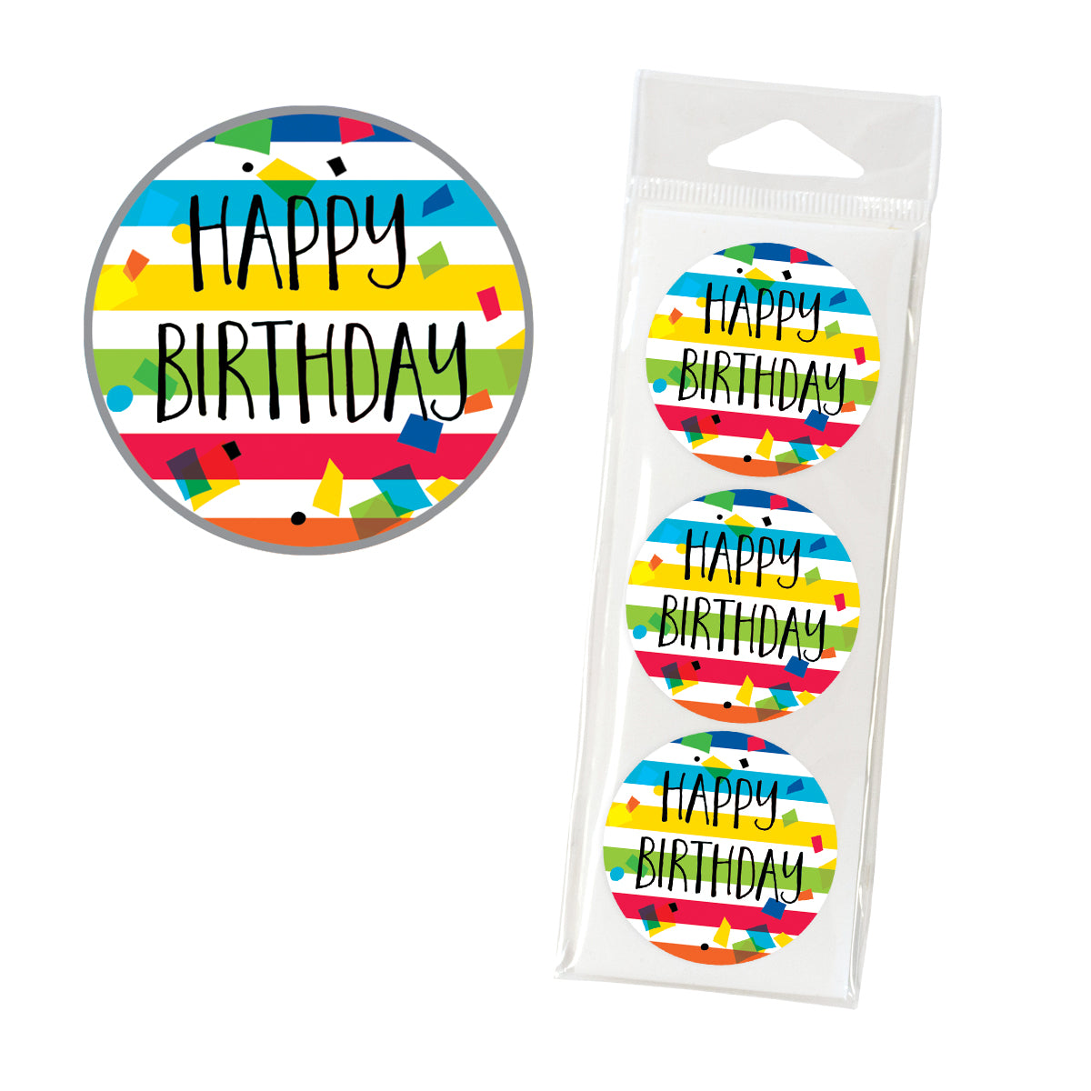 Envelope Seals - Stripes & Confetti, Gina B Designs