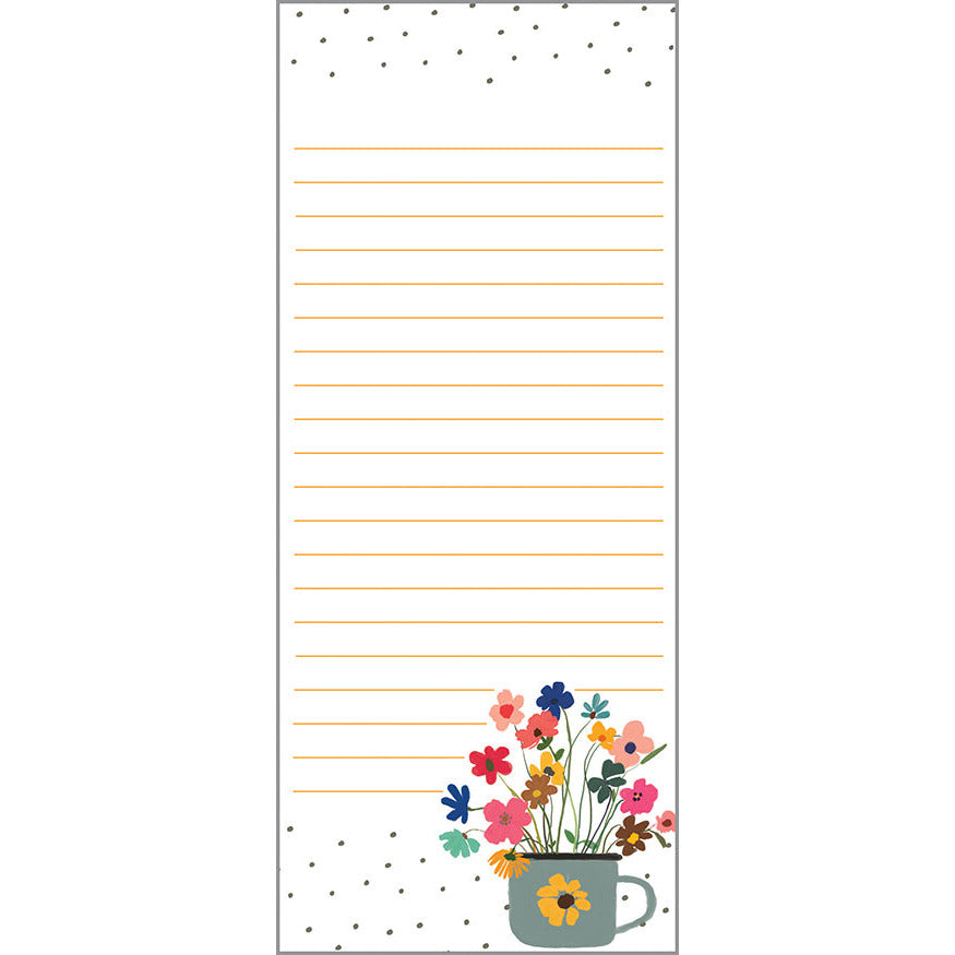 List Pad- Cup of Flowers, Gina B Designs