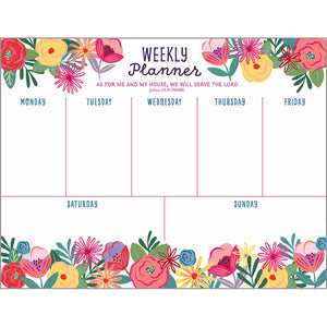 {with scripture} Weekly Planner Pad -  Happy Blooms, Gina B Designs