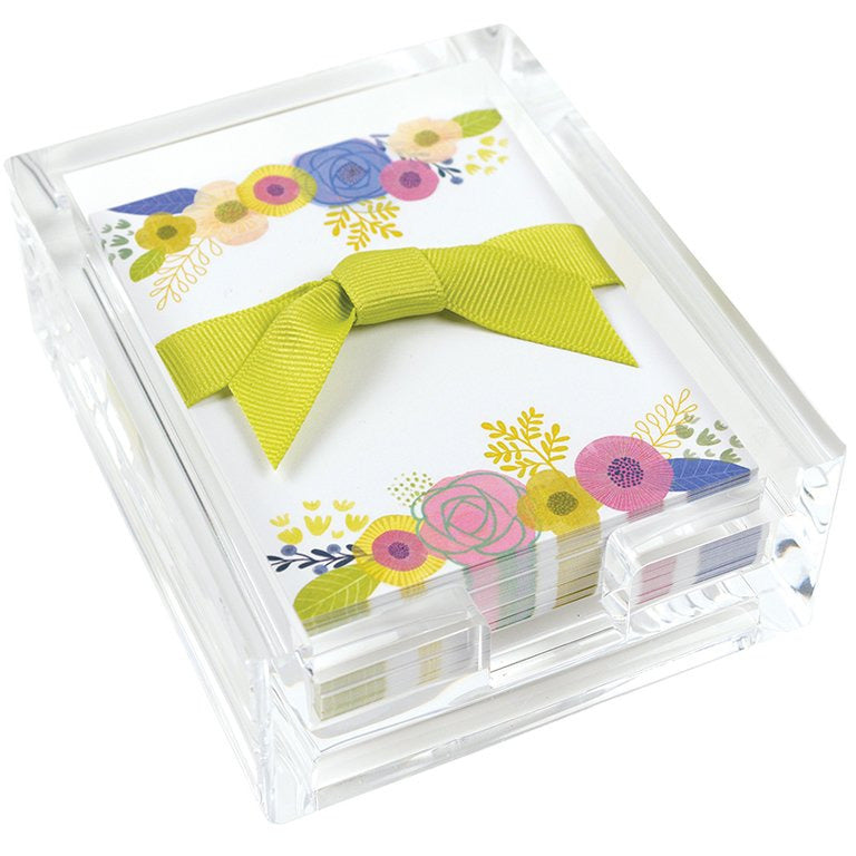 Desk Note Set - Flowers and Sprigs