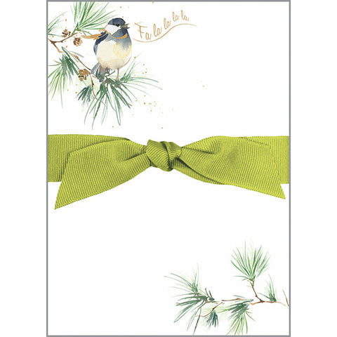 Holiday Chunky Bow Pad - FaLaLa Chickadee, Gina B Designs