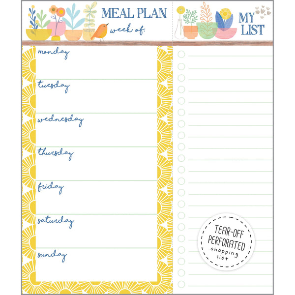 Meal Planner Pad - Pots and Bird