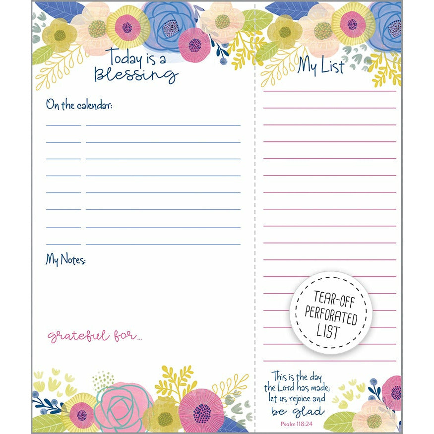 {with scripture} Daily Planner Pad - Flowers & Sprigs, Gina B Designs