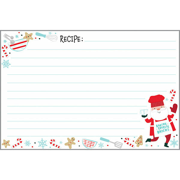Holiday Recipe Cards - Baking Santa, Gina B Designs