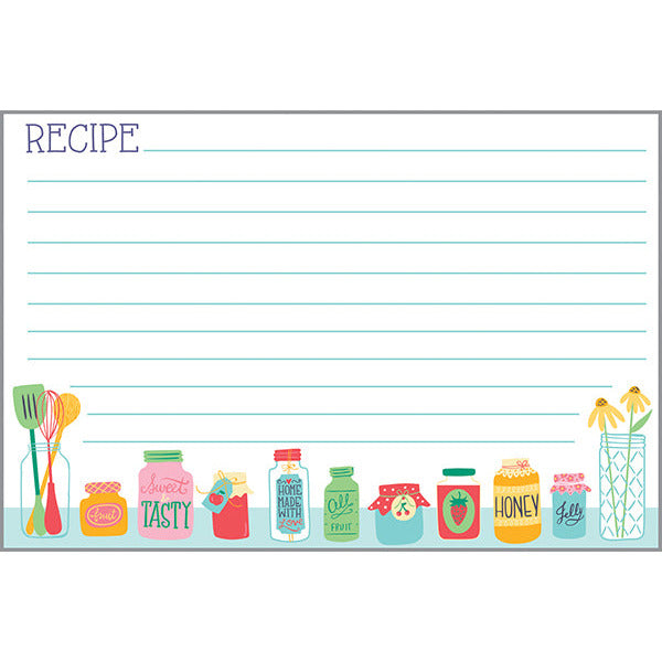 Recipe Cards - Row of Jars – Gina B Designs recipe-cards-row-of-jars-gina-b-designs