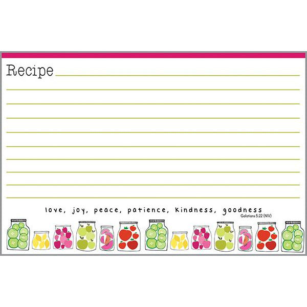 {with scripture} Recipe Cards - Jars, Gina B Designs