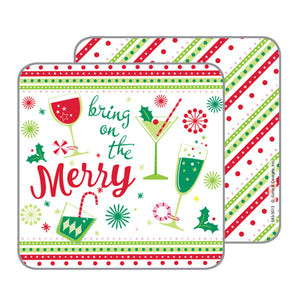Holiday Coasters- Bring on the Merry, Gina B Designs