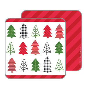 Holiday Coasters- Row Trees, Gina B Designs