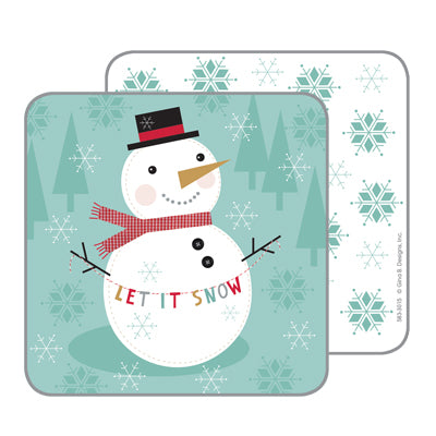 Holiday Coasters- Top Hat Snowman, Gina B Designs