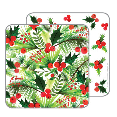 Holiday Coasters- Christmas Greens, Gina B Designs