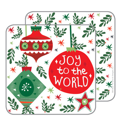 Holiday Coasters- Joy Ornament, Gina B Designs