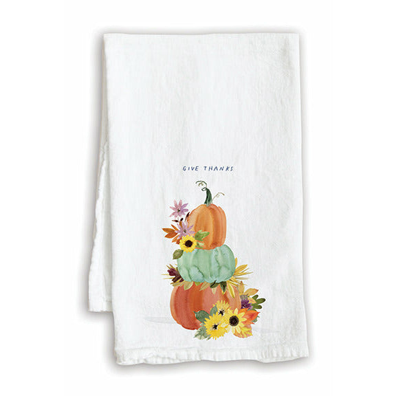 Holiday Tea Towel - Pumpkin Stack