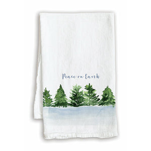 Holiday Tea Towel - Peaceful Winter Pine