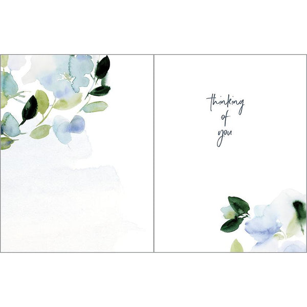 Sympathy card - Soft Blue Wreath, Gina B Designs