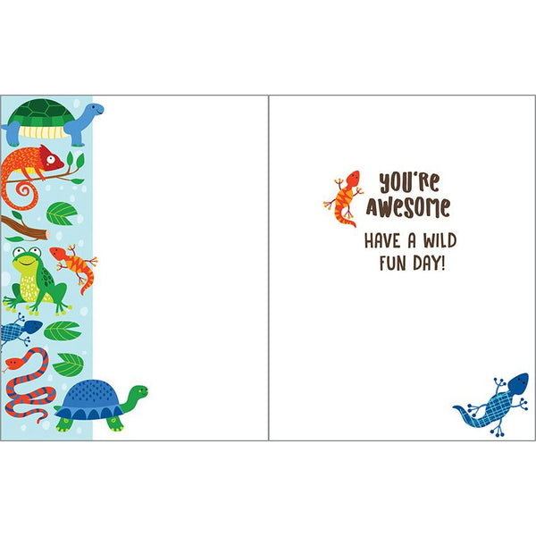 Birthday card - Turtles and Lizards, Gina B Designs