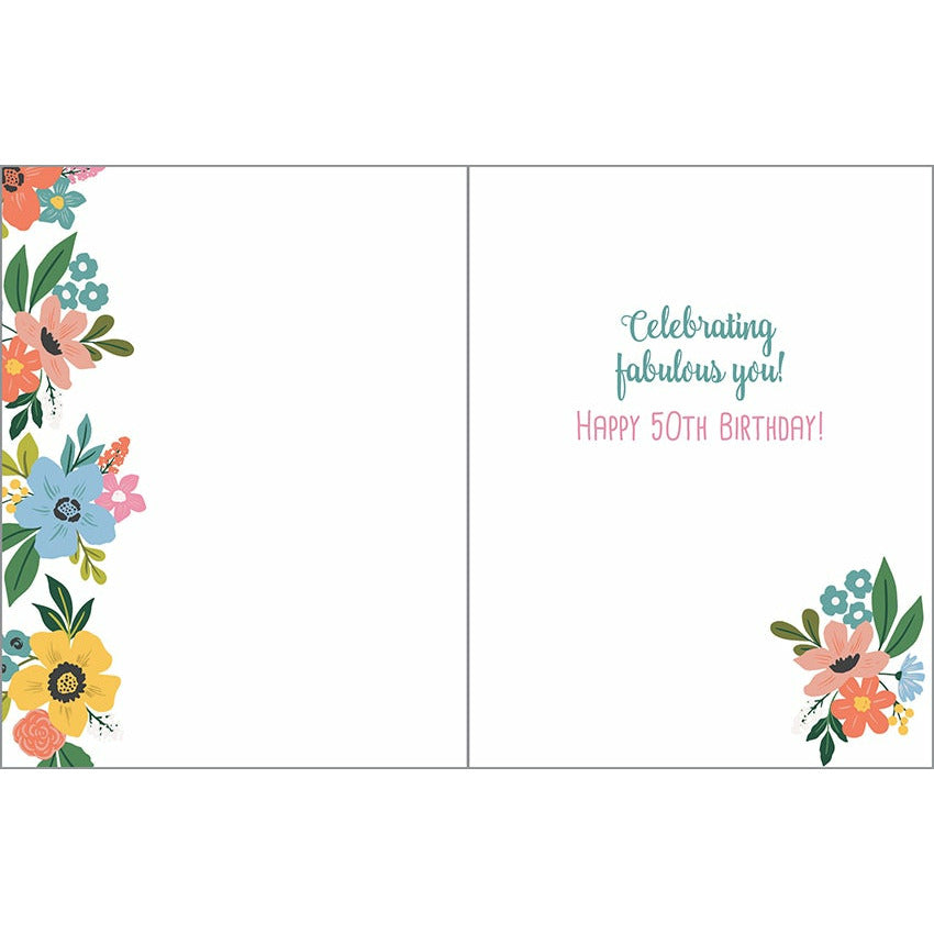 Birthday card - 50th Birthday Botanica – Gina B Designs birthday-card-50th-birthday-botanica-gina-b-designs