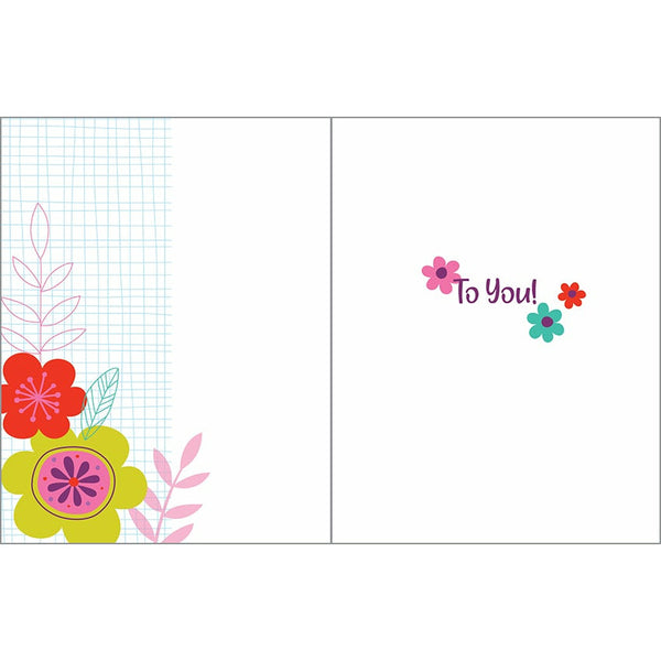 Birthday card - Mod Flower Pop, Gina B Designs