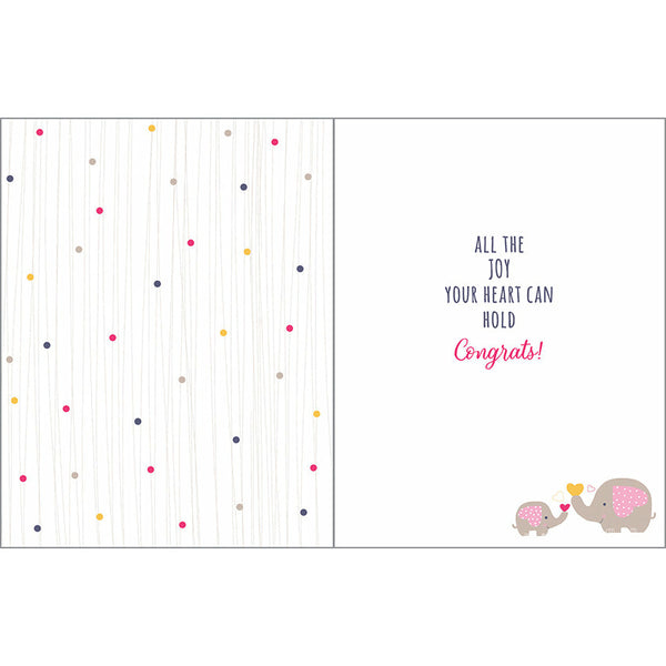 Baby Card - Girl Elephant, Gina B Designs