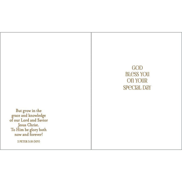 {with scripture} Religious card - Gold Cross, Gina B Designs