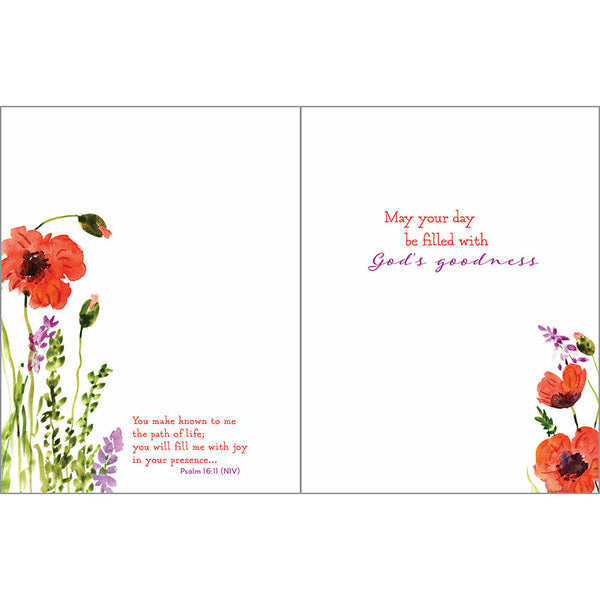 {with scripture} Birthday card - Wild Poppies, Gina B Designs