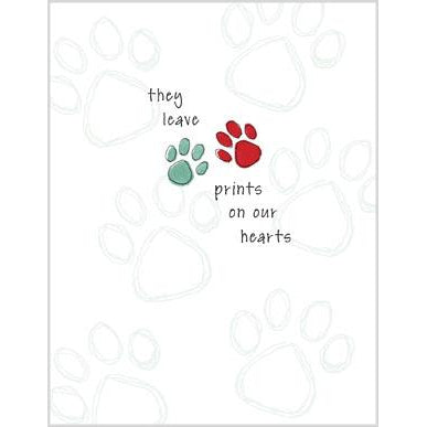 Pet Sympathy card - Paw Prints